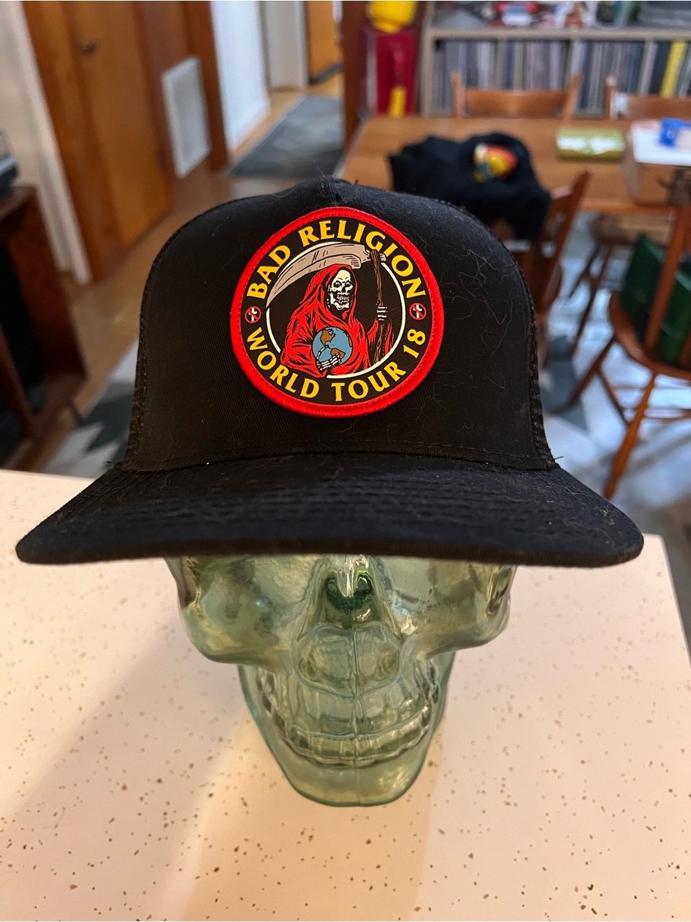 Bad Religion World Tour '18 Black Patch Trucker Hat
